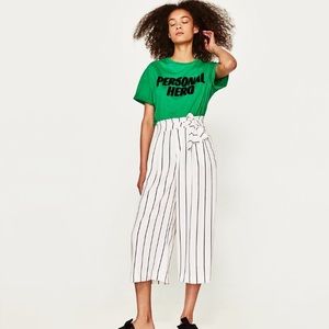Zara Culotte Paperbag Trousers